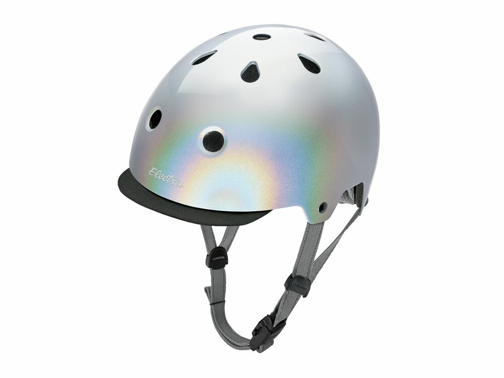 Electra Helmet Lifestyle Lux Holographic Large Silver CE
